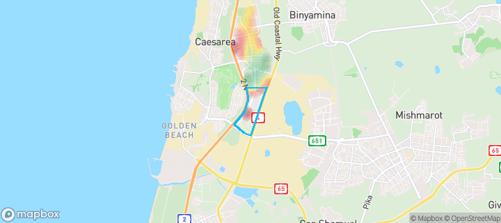 מפת חום של מחירי הנדל"ן בשכונת דרום 4, אור עקיבא — אזורים יקרים בגווני חם, אזורים זולים בגווני קר