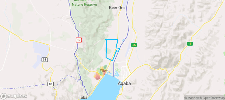 מפת חום של מחירי הנדל"ן בשכונת נווה מדבר, אילת — אזורים יקרים בגווני חם, אזורים זולים בגווני קר