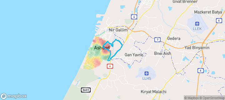 מפת חום של מחירי הנדל"ן בשכונת רובע ג', אשדוד — אזורים יקרים בגווני חם, אזורים זולים בגווני קר