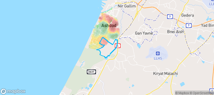 מפת חום של מחירי הנדל"ן בשכונת רובע י"ד, אשדוד — אזורים יקרים בגווני חם, אזורים זולים בגווני קר