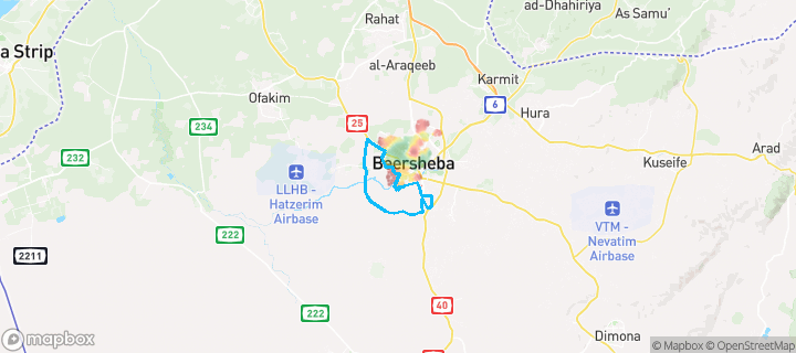 מפת חום של מחירי הנדל"ן בשכונת נאות אילן, באר שבע — אזורים יקרים בגווני חם, אזורים זולים בגווני קר