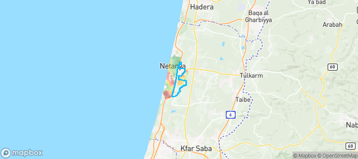 מפת חום של מחירי הנדל"ן בשכונת קרית השרון, נתניה — אזורים יקרים בגווני חם, אזורים זולים בגווני קר