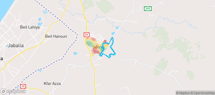 מפת חום של מחירי הנדל"ן בשכונת בן-גוריון, שדרות — אזורים יקרים בגווני חם, אזורים זולים בגווני קר