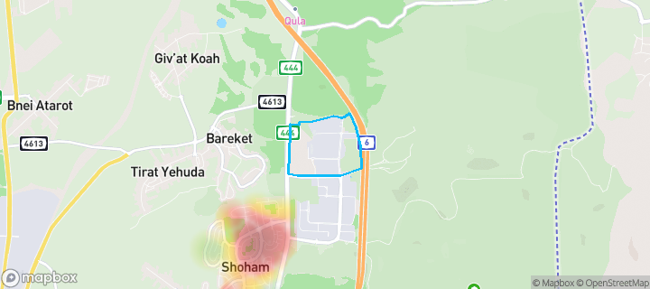 מפת חום של מחירי הנדל"ן בשכונת צפון מזרח, שהם — אזורים יקרים בגווני חם, אזורים זולים בגווני קר